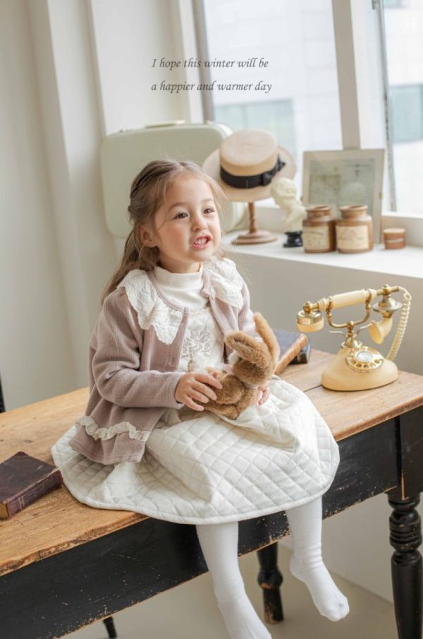 暖暖菱格紋背心裙 