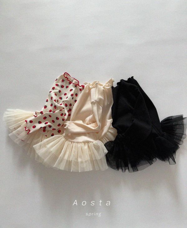 氣質木耳卷彈性長袖蓬蓬裙擺 