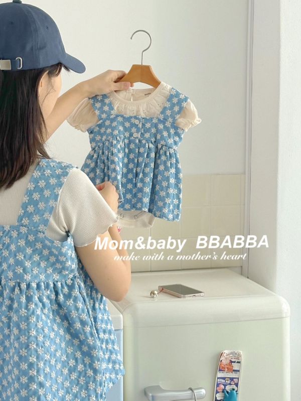 Mom 親子裝系列 藍色小花小清新背心 母女穿搭單品 親子裝,母女裝,夏季母女穿搭