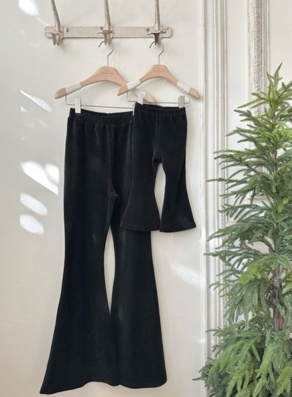 親子系列 羅紋棉質喇叭褲 