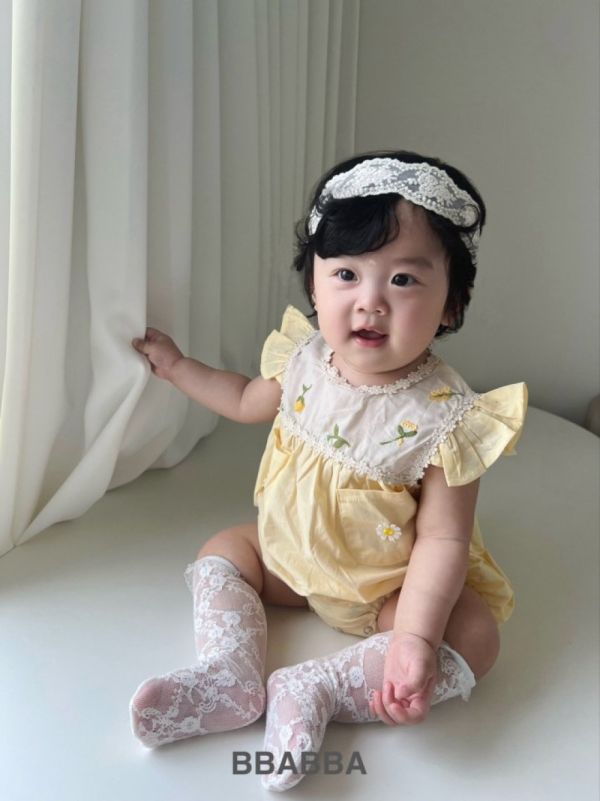 卡哇伊小花口袋包屁衣 姊妹裝 