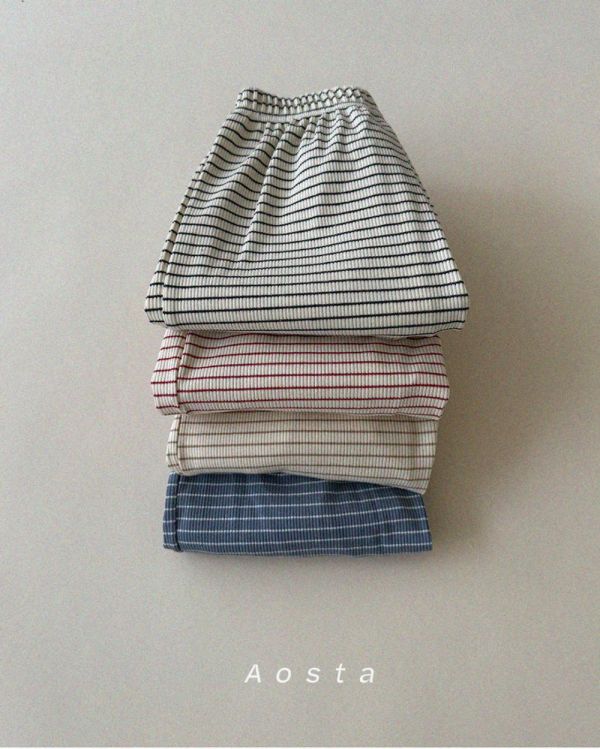 橫紋百搭基本款棉褲 