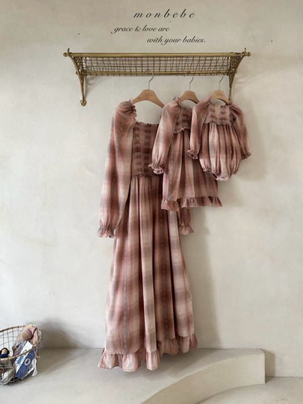 秋天的日落 親子系列寶寶包屁款 monbebe korea,韓國童裝,Monbebe,韓國Monbebe童裝