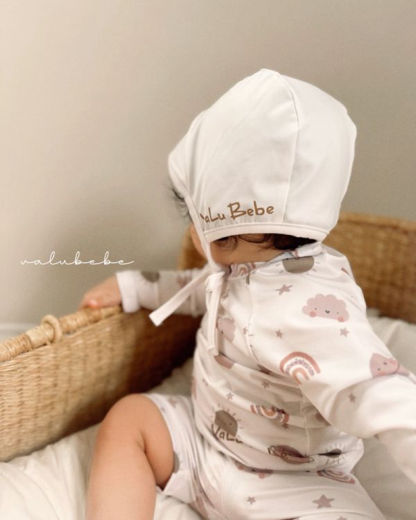 Bebe-簡約小帽簷泳帽 