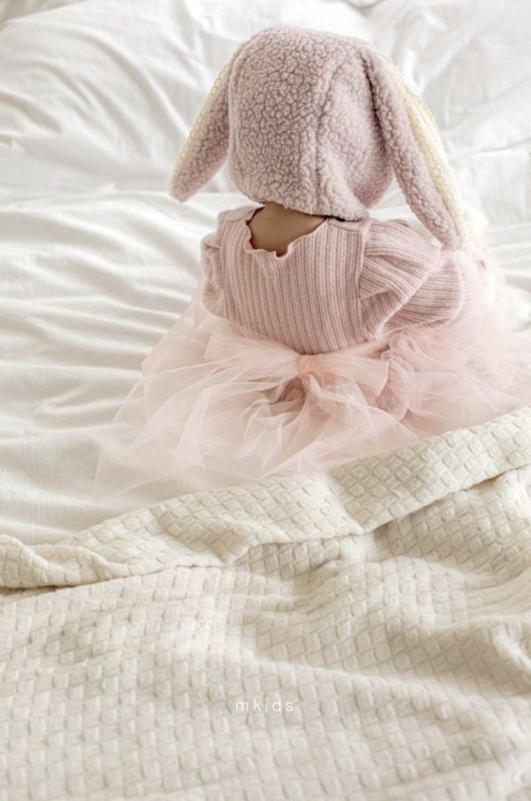 氣質捲邊蝴蝶結紗裙 