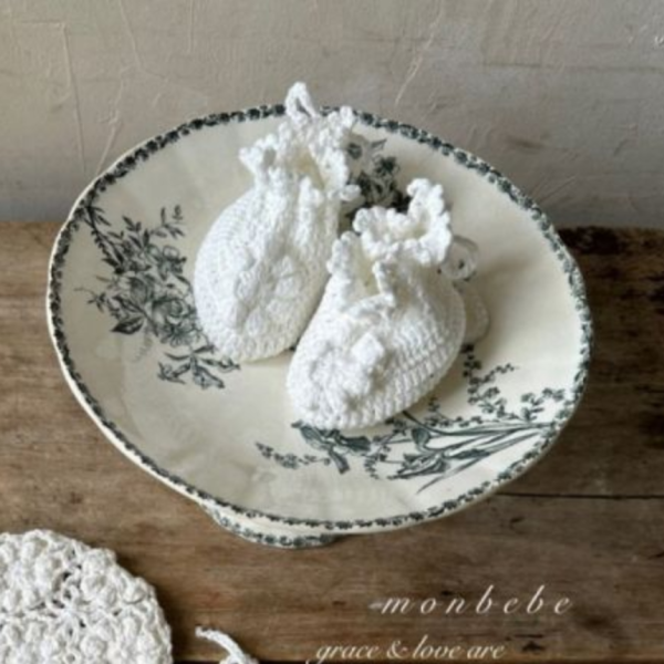 手鉤蕾絲小花手套/襪套 Free(~6m) 