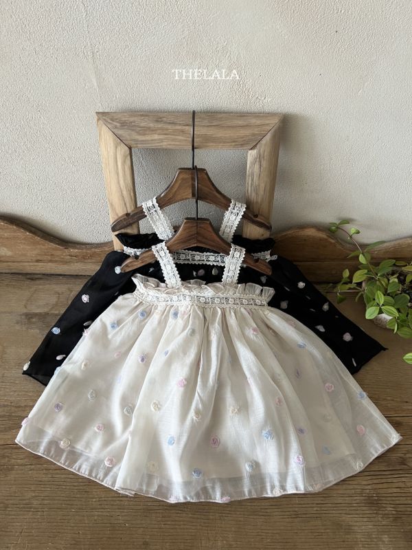 棉花糖點點吊帶洋裝 姊妹裝 帽子另售 
