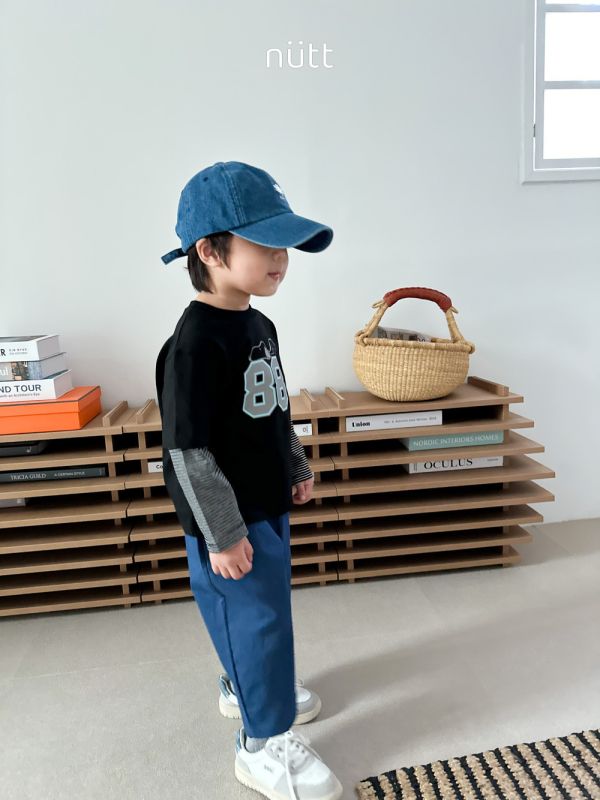 寬版休閒牛仔質感長褲 