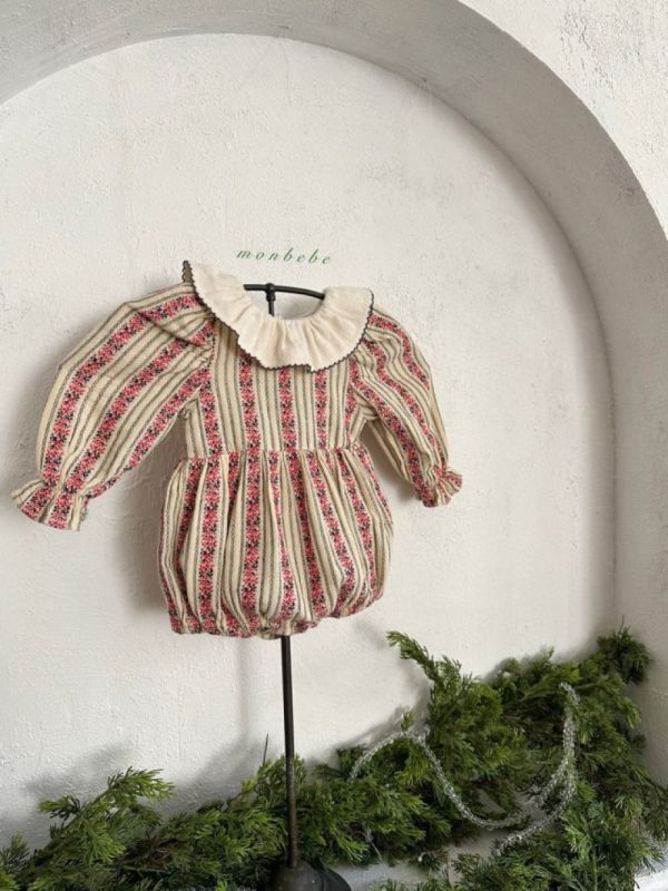 女寶款 南法田園風碎花紋理連身衣 姊妹裝 