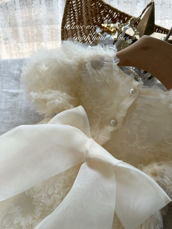 Blanchacha 珊瑚高質感蝴蝶結寶寶連身服 