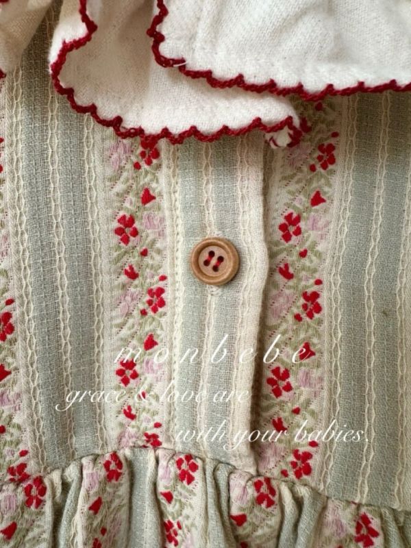 小童款 南法田園風碎花紋理洋裝 姊妹裝 