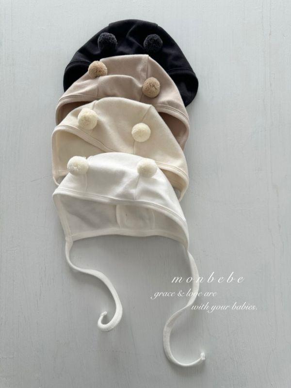 毛茸茸綁繩帽 Monbebe Korea,monbebe,laurababy,laurabebe,韓國童裝,法式
童裝