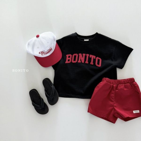 Bonito簡約字母刺繡短袖T 
