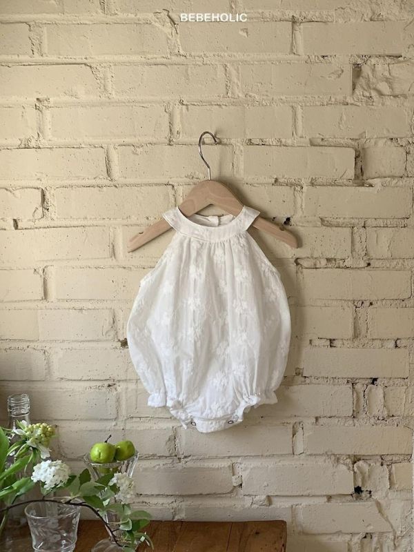 長春藤花紋寶寶款氣質連身服 Bebe holic Korea,韓國童裝,韓國Bebe holic,奶茶系寶寶,女寶穿搭