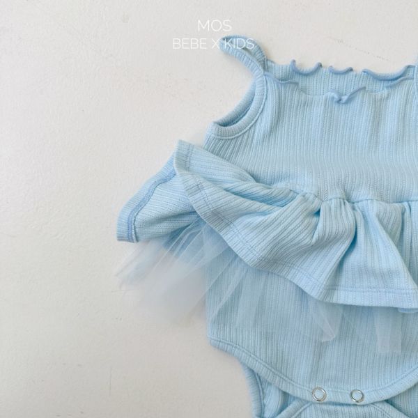 現貨 Bebe-卷邊層次舞裙包屁衣 姊妹裝 