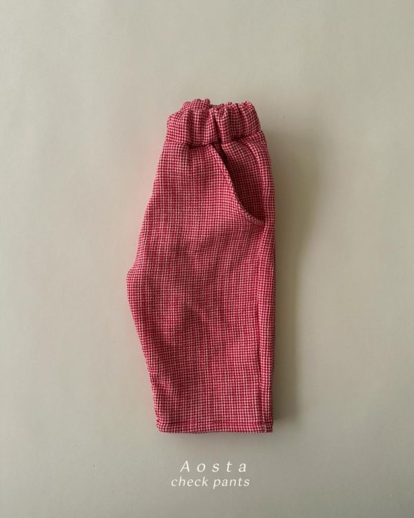 細格紋格子褲 