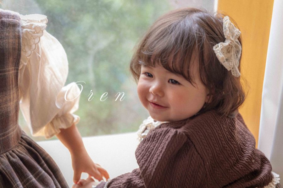 緹花蕾絲蝴蝶結髮夾 