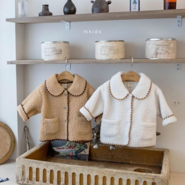 焦糖瑪奇朵羔羊絨質感大衣 