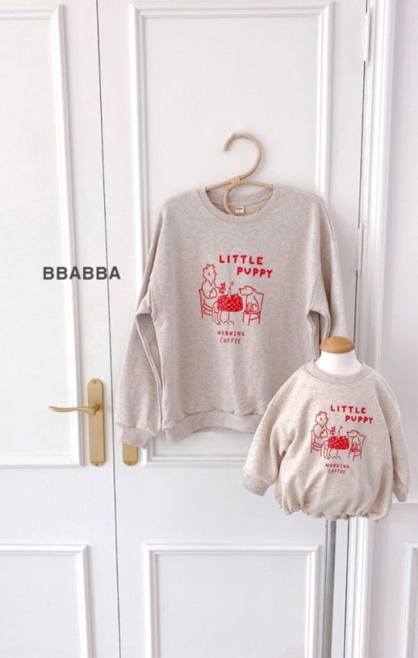 LITTLE PUPPY 可愛親子裝 長袖衛衣 親子裝,BBABBA,大學T,韓國童裝,BBABBA Korea