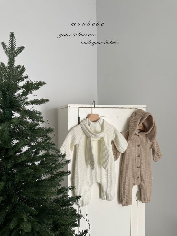 邦尼兔連身針織排扣兔裝 Monbebe Korea,monbebe