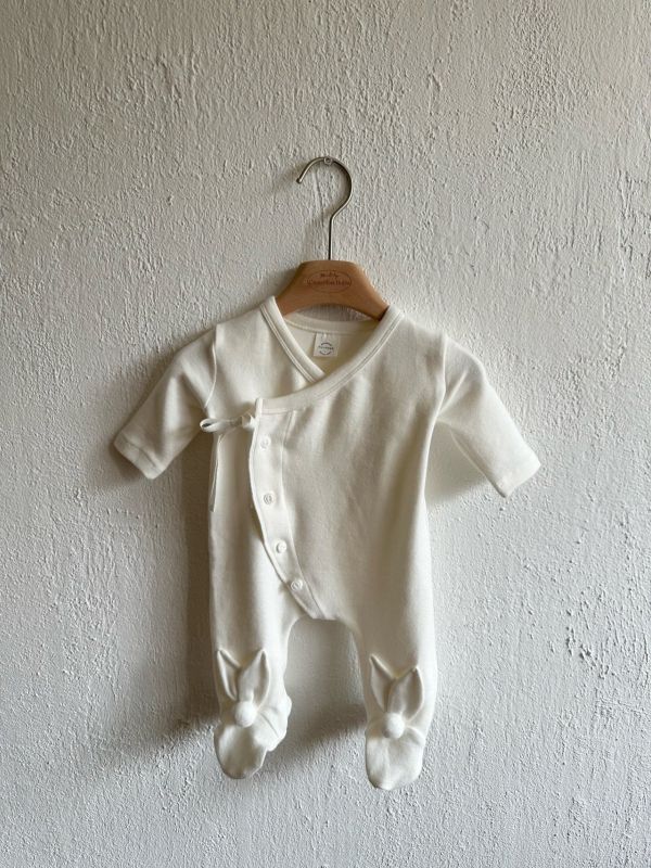 小兔兔毛球寶寶踩腳連身服(帽另售) Monbebe Korea,monbebe,laurababy,蘿拉衣櫥,仙女媽咪親子裝
