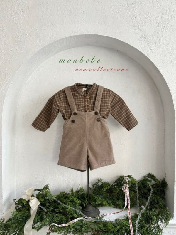 小童款 英式格紋小立領襯衫 