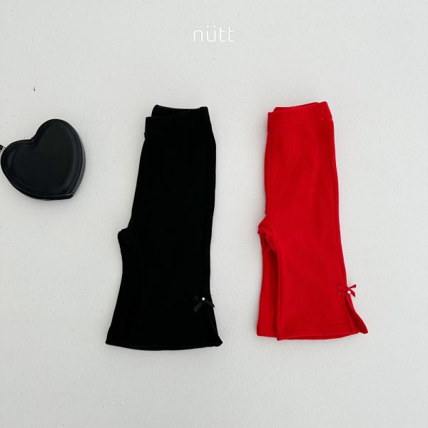 直紋蝴蝶結設計喇叭褲 