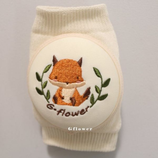 現貨 刺繡小兔子小狐狸透氣網狀可愛護膝 