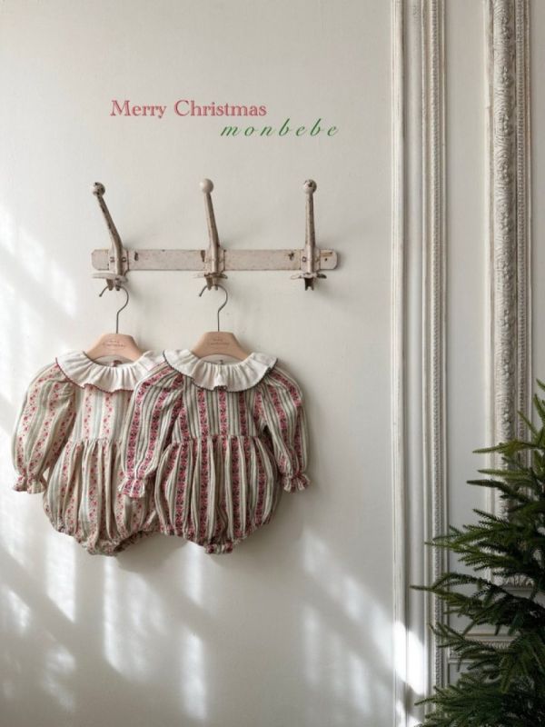 女寶款 南法田園風碎花紋理連身衣 姊妹裝 