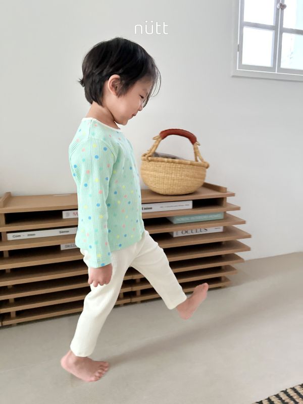 點點羅紋家居服 長袖上衣+長褲 