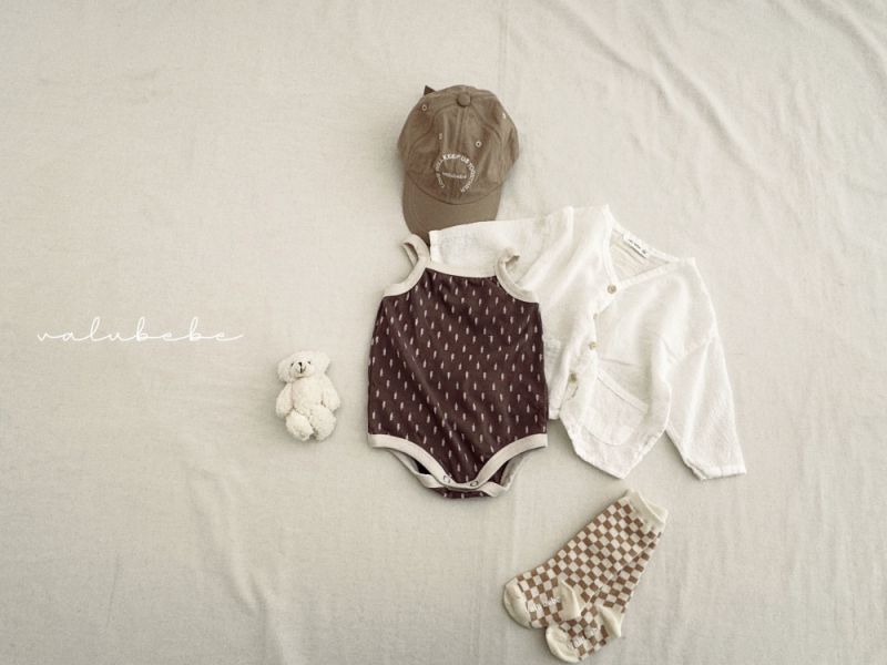 Bebe-小樹拼色包屁衣 
