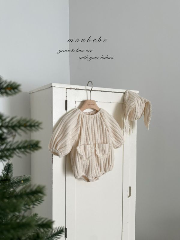 針織兔兔軟萌長袖寶寶服(帽子另售） Monbebe Korea,monbebe,laurababy,韓國童裝,童裝代購,仙女媽咪,母女裝