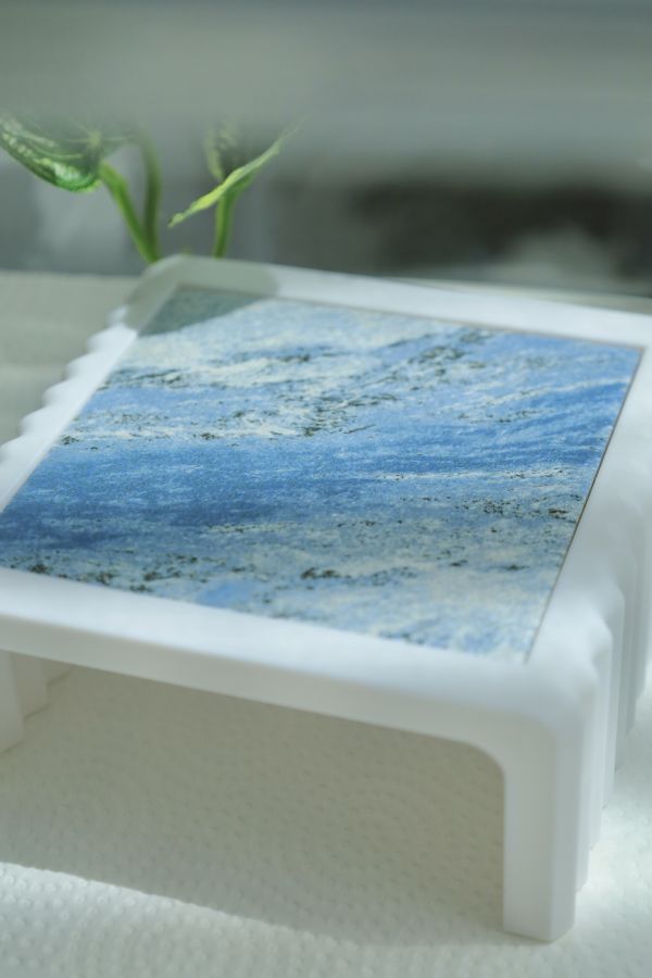 雲母藍石塊床躲避屋（長12*寬12*高5cm） 