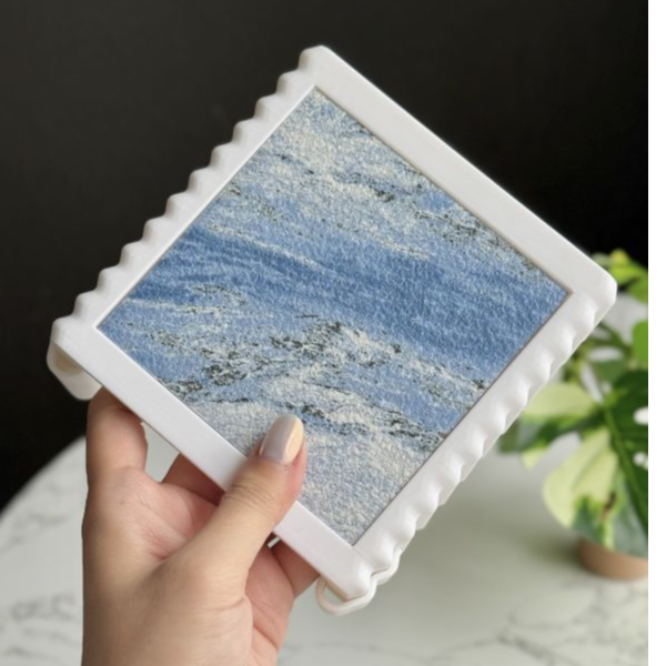 雲母藍石塊床躲避屋（長12*寬12*高5cm） 