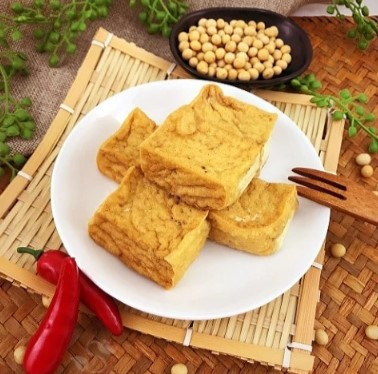 《桃園》傳貴油揚豆腐, 300g/盒 Fried Tofu, Organic soy, tofu, 外酥裡嫩, 有機黃豆, 油揚