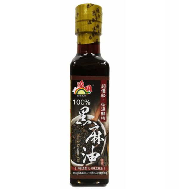 《雲林》源順 超優級低溫鮮榨100%黑麻油, 570ml/瓶 god-bene-premium-black-sesame-oil,源順 超優級低溫鮮榨100%黑麻油, 100%使用黑芝麻, No preservatives, 低溫鮮榨, 已催芽冷壓芝麻油, 油質穩定, 無防腐劑, 生機飲食, 百年老店源順出品,調味料&油品 Sauces & Oils