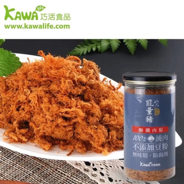 《台灣》巧活 酥饌肉鬆(原味), 160g/罐 不添加豆粉, 台灣豬, 小菜, 炒飯, 純肉鬆, 肉鬆, 能量豬, 豬肉, 豬肉鬆, 配粥