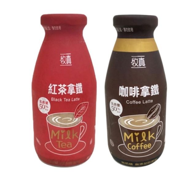 《台灣》牧真拿鐵保久乳6入, 290ml/瓶 blacktea-latte-coffee-latte,牧真拿鐵保久乳,下午茶, 咖啡拿鐵, 早餐飲品, 牧真, 紅茶拿鐵, 門市熱銷,乳製品&雞蛋 Dairy & Eggs