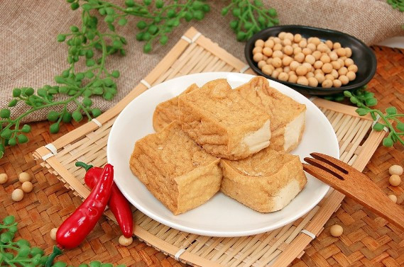 《桃園》傳貴油揚豆腐, 300g/盒 Fried Tofu, Organic soy, tofu, 外酥裡嫩, 有機黃豆, 油揚