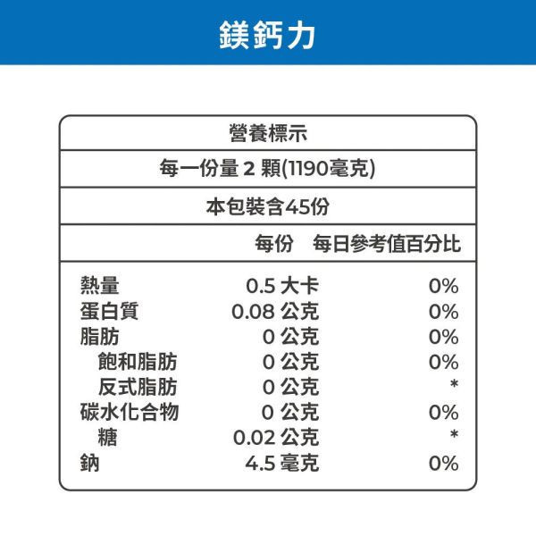 藥師健 天然鎂鈣力 