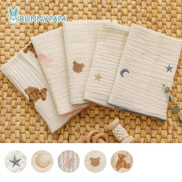 BUNNY PAPA 三重紗布手帕-2入組（多款） 