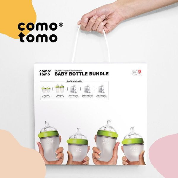comotomo 親餵矽膠奶瓶禮盒(多款) 