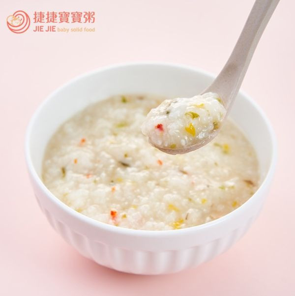 捷捷 副食品-1P-14 五彩雙嬌牛肉大寶寶粥 