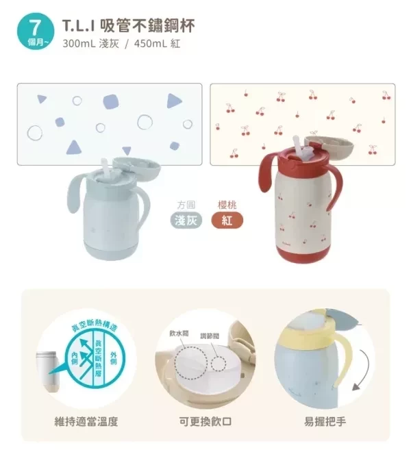 Richell 利其爾 TLI第四代水杯系列(單售) 