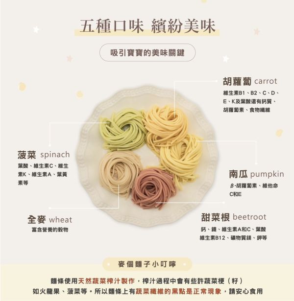愛子伴桌 X 麥個麵子 寶寶麵食(多款) 