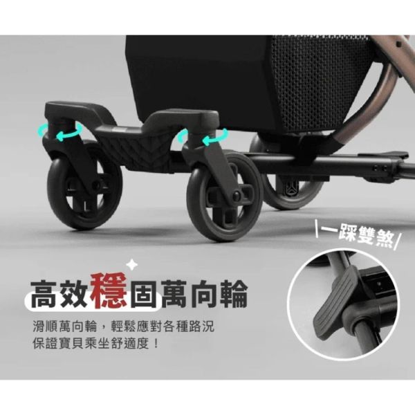 3/9止 JOLLY PAD輕便兒童推車-黑金 