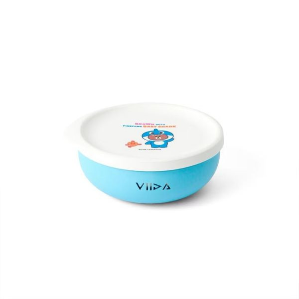 VIIDA 熊大和碰碰狐鯊魚寶寶抗菌不鏽鋼餐碗 