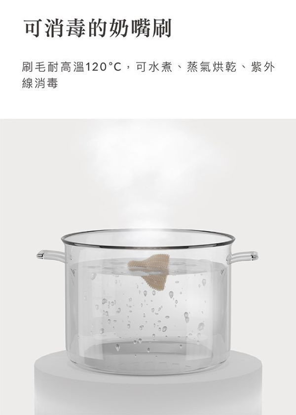 小獅王 超柔無垢白金矽膠奶嘴刷 