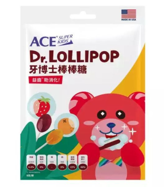 ACE SUPERACE KIDS牙博士棒棒糖 8支/袋 