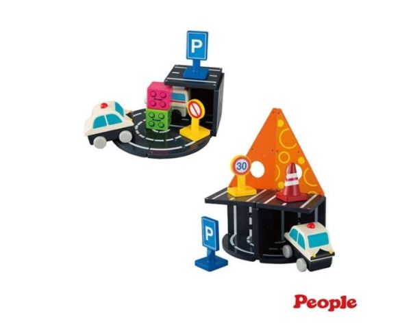 PEOPLE 益智磁性積木BASIC系列-勤務車遊戲組 
